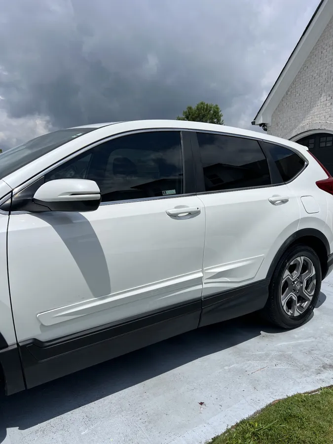 White Honda CR-V washed and sealed in a Dalton, GA driveway