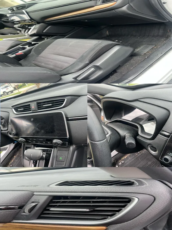 Interior dash, vents and console detailed by hand
