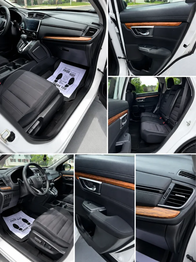 Interior door panels and trim cleaned inside a Honda CR-V